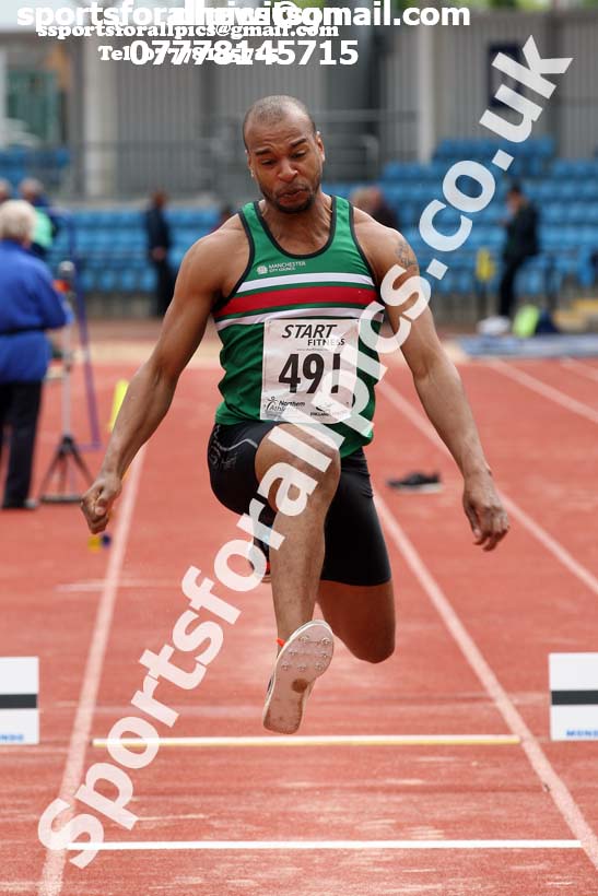 Senior mens triple jump, Northern Senior and Under-20s Champs., SportsCity, Manchester. Photo: David T. Hewitson/Sports for All Pics